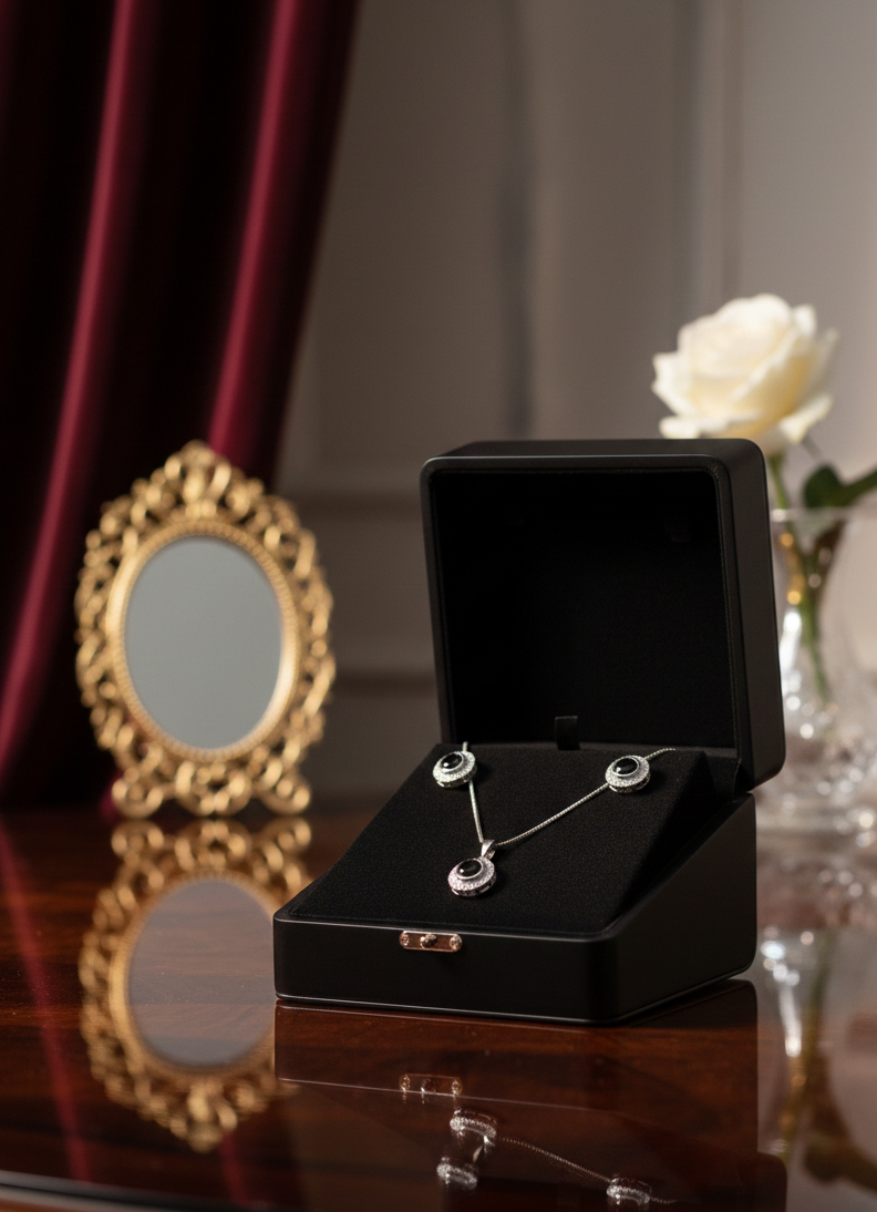 Gold-Plated Puffy Heart Pendant Necklace