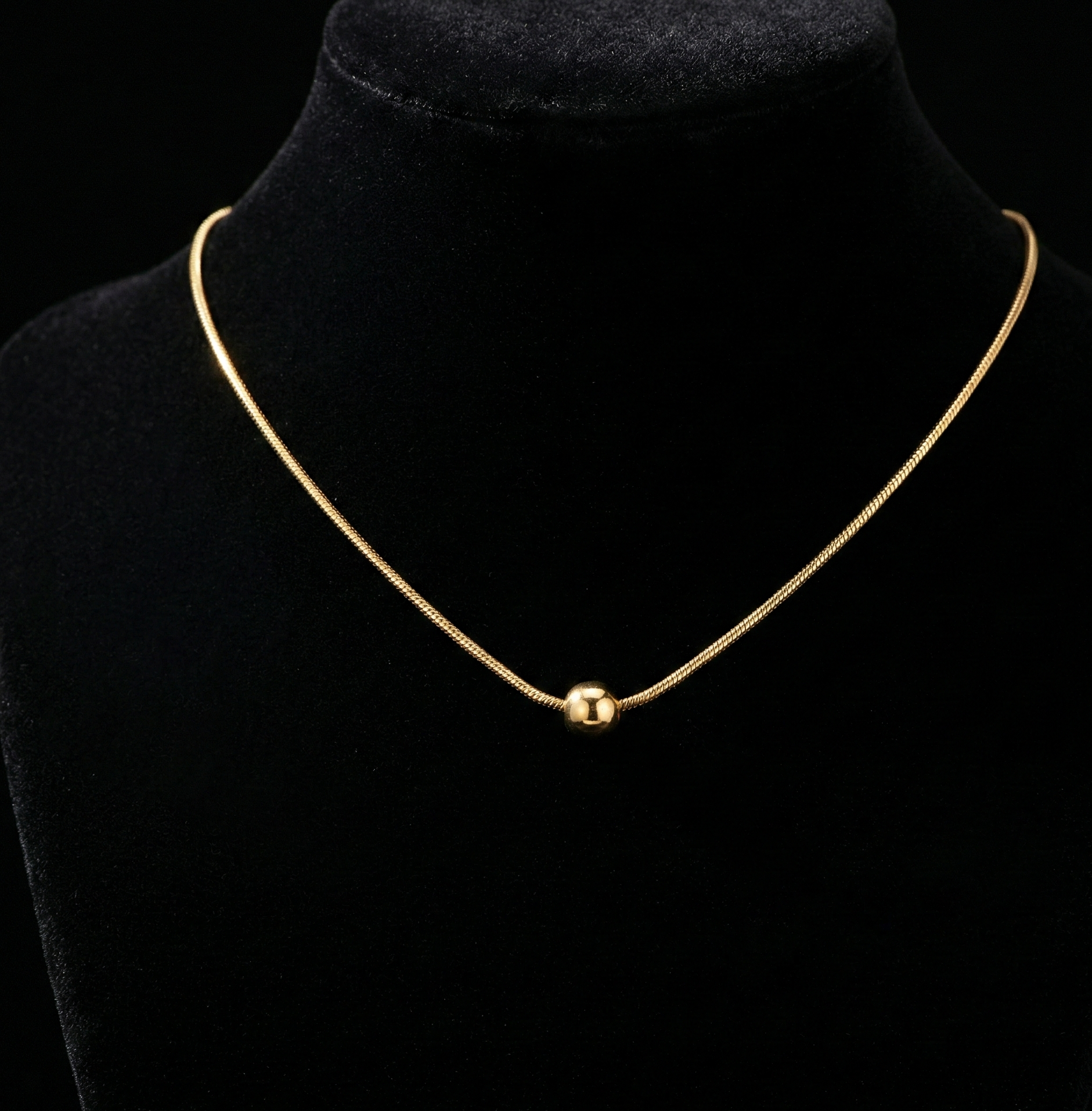 Minimalist Gold Snake Chain Necklace