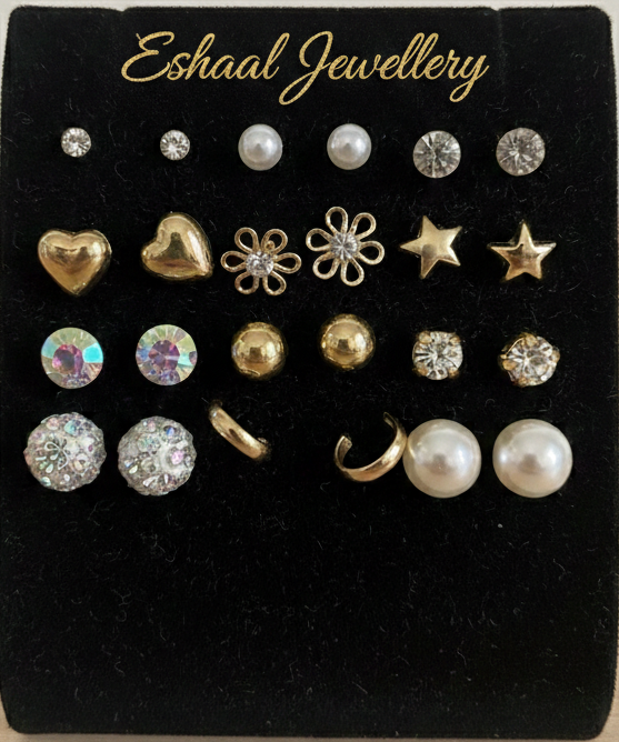 12-pair earring collection