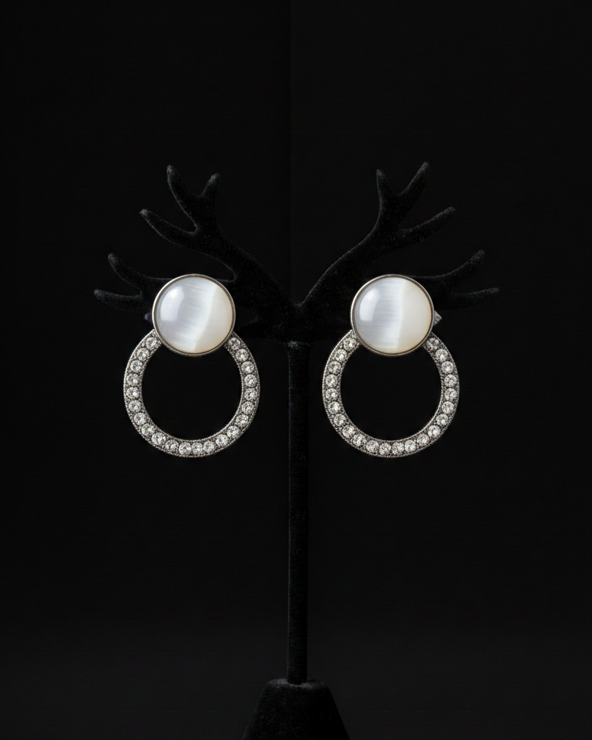 Celestial Cat-Eye Stone Studs