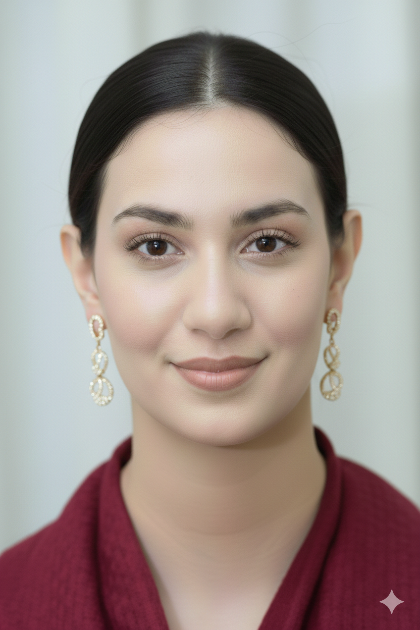 Golden Infinity Crystal Drop Earrings