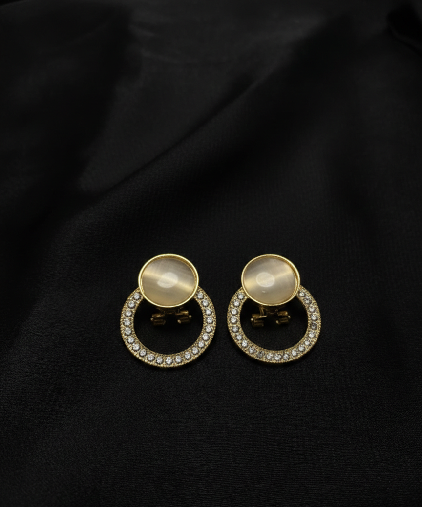 Celestial Cat-Eye Stone Studs