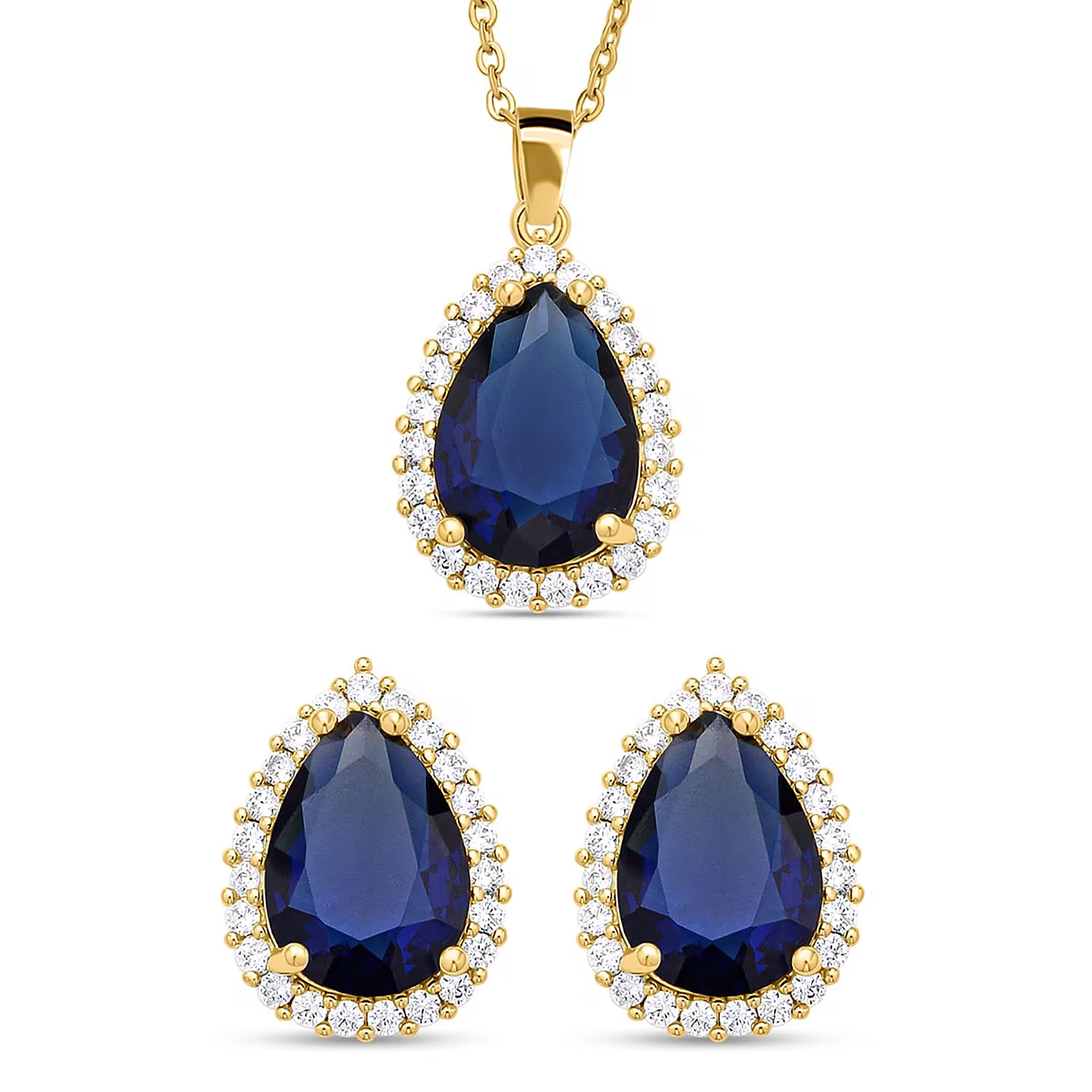 Noir Zircon Pendant Set