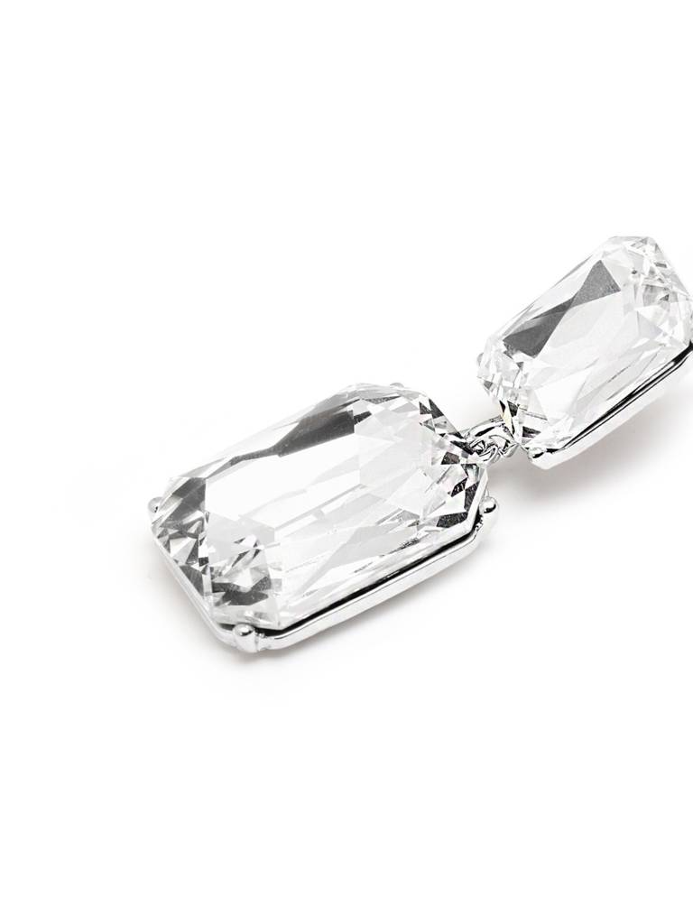 Emerald-Cut Zircon Drop Earrings