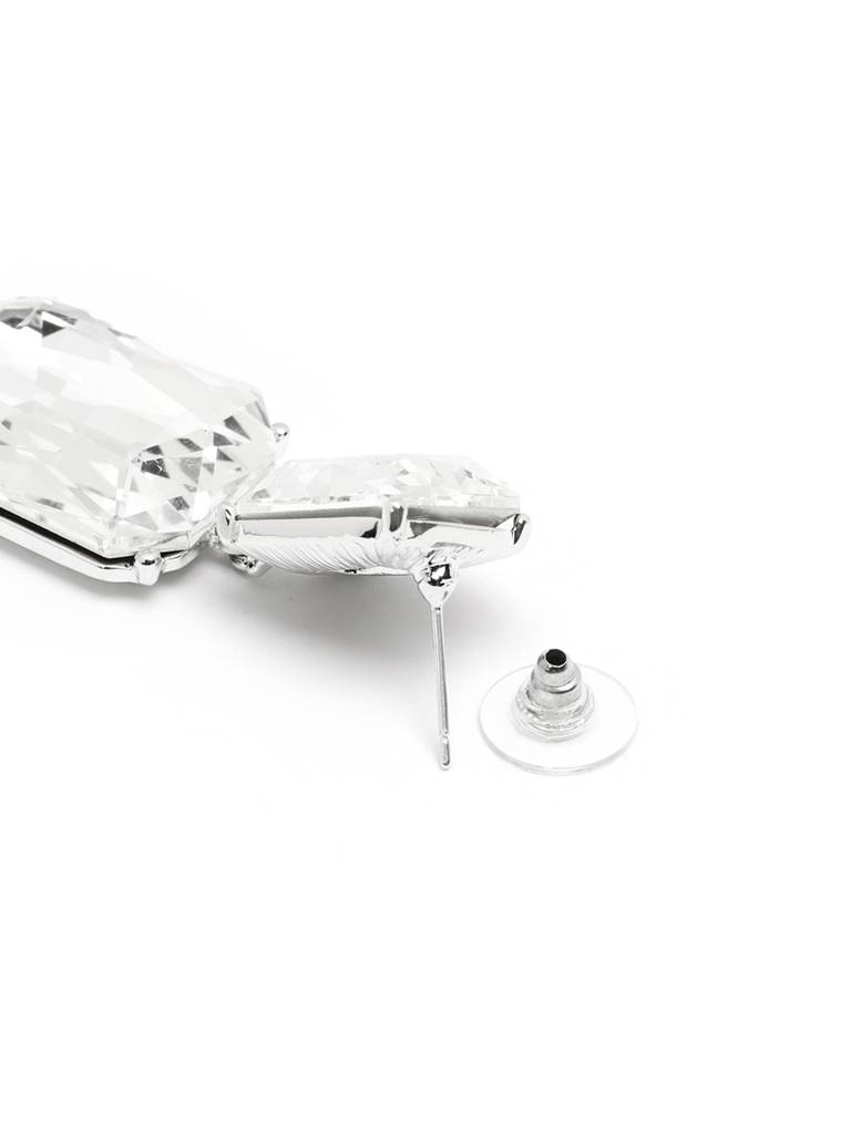 Emerald-Cut Zircon Drop Earrings